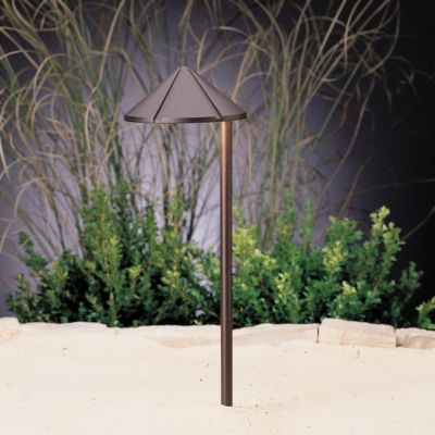 Landscape LED Side Mount Path Light - Cast Brass by Kichler - Starlight Lighting USA and Canada